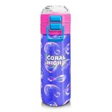 Coral High 500 ml 31981 Kids Lavanta Pembe Baloncuk Desenli Pipetli Çelik Termos