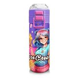 Coral High 500 ml 31989 Kids Pembe Turkuaz K-Pop Desenli Pipetli Çelik Termos