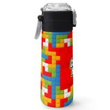 Coral High 500 ml 31991 Kids Blok Desenli Pipetli ve Direkt İçim Çelik Termos