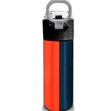 Coral High 500 ml 31998 Kids Lacivert Turuncu Çizgili Pipetli Çelik Termos