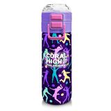 Coral High 500 Ml Kız Çocuk Pipetli Termos/Matara - Mor Voleybol Desenli - Çift Kullanım Özelliği