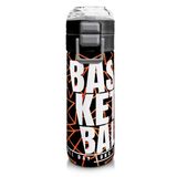 Coral High 500 Ml Paslanmaz Çelik Okul Termosu/Suluk/Matara - Erkek Çocuk - Siyah Basketbol Baskılı - Sızdırma Yapmaz