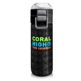 Coral High 500 Ml Paslanmaz Çelik Okul Termosu/Suluk/Matara - Erkek Çocuk - Siyah Drone Desenli - Sızdırma Yapmaz
