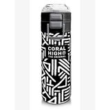 Coral High 500 ml Paslanmaz Çelik Okul Termosu/Suluk/Matara - Erkek Çocuk - SiyahBeyaz Geometrik Des