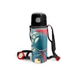 Coral High 600 ml 11941 M11 Kids Çivit Kırmızı Astronot Desenli Pipetli Alüminyum Matara