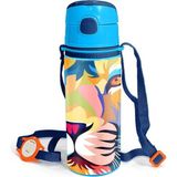 Coral High 600 ml Alüminyum Matara Renkli Aslan Desenli Çocuklar İçin Hafif ve Taşınabilir