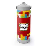 Coral High 650 ml Erkek Çocuk Kırmızı Yapı Blokları Baskılı Çelik Suluk/Matara (Pipetli) 38392