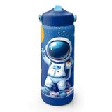 Coral High 650 ml Erkek Çocuk Lacivert Beyaz Astronot Baskılı Çelik Suluk/Matara (Pipetli) 38334
