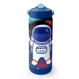 Coral High 650 ml Erkek Çocuk Lacivert Mavi Astronot Desenli Çelik Suluk/Matara (Pipetli) 38385