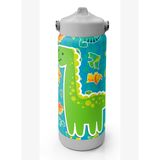 Coral High 650 ml Erkek Çocuk Mavi Yeşil Dinozor Desenli Çelik Suluk/Matara (Pipetli) 38395