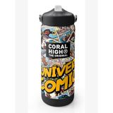 Coral High 650 ml Erkek Çocuk Sarı Çizgi Roman Desenli Çelik Suluk/Matara (Pipetli) 38315