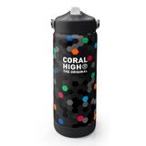 Coral High 650 ml Erkek Çocuk Siyah Petek Desenli Çelik Suluk/Matara (Pipetli) 38310
