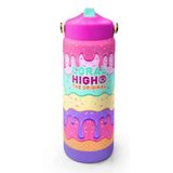 Coral High 650 ml Kız Çocuk Çok Renkli Dondurma Desenli Çelik Suluk/Matara (Pipetli) 38377