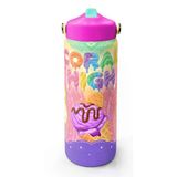 Coral High 650 ml Kız Çocuk Mor Sarı Dondurma Baskılı Çelik Suluk/Matara (Pipetli) 38336