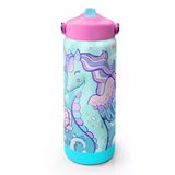 Coral High 650 ml Kız Çocuk Su Yeşili Unicorn Baskılı Çelik Suluk/Matara (Pipetli) 38338