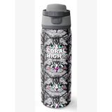 Coral High 800 ml Kız Çocuk Gri Kedi Desenli Pipetli ve Direkt İçim Çelik Termos/Matara - 38527