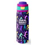 Coral High 800 ml Kız Çocuk Mor Voleybol Desenli Pipetli ve Direkt İçim Çelik Termos/Matara - 38525