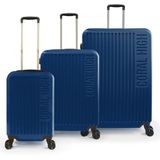 Coral High ABS Lacivert 3'lü Valiz Seti 16405
