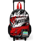 Coral High Anaokulu 24047 Anime Araba Desenli Çekçekli Sırt Çantası Renkli 2 Gözlü 56,5 cm Yükseklik