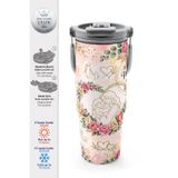 Coral High Anneler Gününe Özel Anne Kız Çocuk Desenli Pipetli ve Direkt İçim Çelik Termos 900 ml 38761