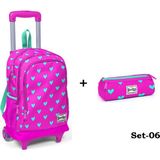 Coral High Çekçekli Çanta ve Kalem Kutu Set-06