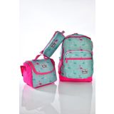 Coral High ch23111set 23111 Flamingo Desenli 3'lü Okul Çantası