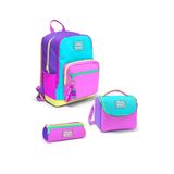 Coral High Çok Renkli 3 lü Okul Çanta Seti SET0123676