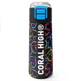 Coral High Çok Renkli Kalp Desenli 500 ml Termos