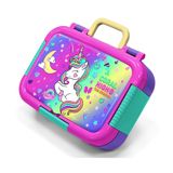 Coral High Çok Renkli Unicorn Desenli Kız Çocuk Paslanmaz Çelik Beslenme/Yemek Kabı - 39243