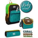 Coral High Craft Desenli 3’lü Okul Çanta Seti