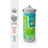 Coral High Dinozor Desenli Çelik Termos Matara 650 ml 38395 - Renkli