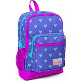 Coral High Dört Bölmeli Kalp Desenli Lavanta Pembe Okul Çantası 27x38x14 Cm Çocuklar İçin