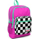 Coral High Dört Bölmeli Pembe Damalı Okul Çantası Ortopedik Tasarım 27x38x14 Cm İlkokul İçin
