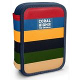 Coral High Erkek Çocuk Çok Renkli Çizgi Desenli Katlı Organizer Kalemlik (Kalem Kutusu) 31103
