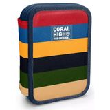 Coral High Erkek Çocuk Çok Renkli Çizgi Desenli Katlı Organizer Kalemlik (Kalem Kutusu) 31103
