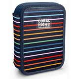 Coral High Erkek Çocuk Çok Renkli Çizgi Desenli Katlı Organizer Kalemlik (Kalem Kutusu) 31110