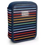 Coral High Erkek Çocuk Çok Renkli Çizgi Desenli Katlı Organizer Kalemlik (Kalem Kutusu) 31110