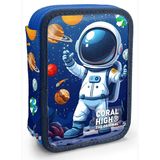 Coral High Erkek Çocuk Lacivert Beyaz Astronot Baskılı Katlı Organizer Kalemlik (Kalem Kutusu) 31116
