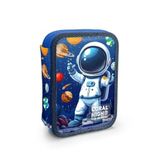 Coral High Erkek Çocuk Lacivert Beyaz Astronot Baskılı Katlı Organizer Kalemlik (Kalem Kutusu) 31116