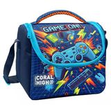 Coral High Erkek Çocuk Lacivert Turuncu Joystick Baskılı Isı Yalıtımlı Beslenme Çantası 37151