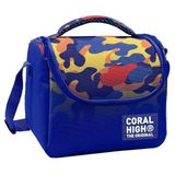 Coral High Erkek Çocuk Mavi Çok Renkli Kamuflaj Desenli Isı Yalıtımlı Beslenme Çantası 37139