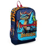 Coral High Erkek Çocuk Mavi Sarı Dragon Desenli İlkokul Sırt Çantası (Dört Bölme) 33213