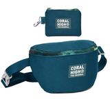 Coral High Erkek Çocuk Nefti Kamuflaj Desenli Bel Çantası ve Bozuk Para Cüzdanı Set