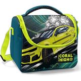 Coral High Erkek Çocuk Okul Beslenme Çantası - Yeşil-Sarı Yarış Arabası 5 Litre Termal Malzeme 11852 - Sarı Araba