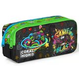 Coral High Erkek Çocuk Oyun Baskılı İki Bölmeli Kalem Çantası/Kalemlik 31058