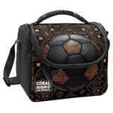Coral High Erkek Çocuk Siyah Kahverengi Futbol Topu Baskılı Isı Yalıtımlı Beslenme Çantası 37117