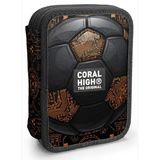 Coral High Erkek Çocuk Siyah Kahverengi Futbol Topu Katlı Organizer Kalemlik (Kalem Kutusu) 31106