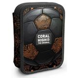 Coral High Erkek Çocuk Siyah Kahverengi Futbol Topu Katlı Organizer Kalemlik (Kalem Kutusu) 31106