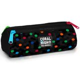 Coral High Erkek Çocuk Siyah Petek Desenli Üç Gözlü Okul Kalem Çantası 31010