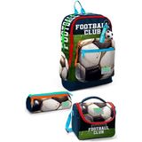Coral High Futbol Desenli 3'lü Okul Çanta Seti - Çok Renkli